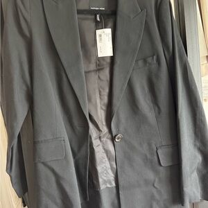 Marissa Webb Black Sport Coat with Notched Lapels